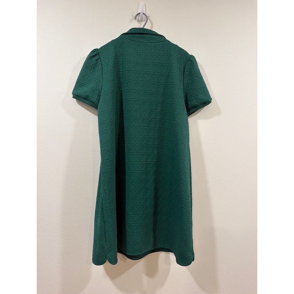 SSYS the everyday dress in cane quilted hunter green. - Picture 5 of 8